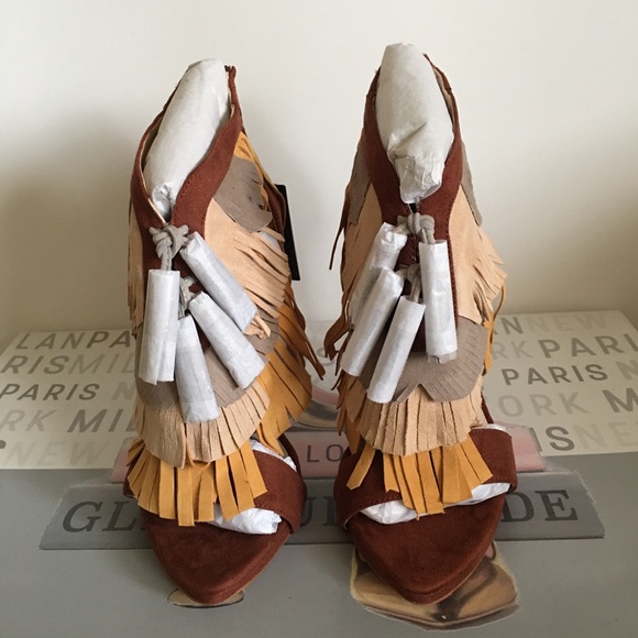 Zara Tri-colour Fringe Sandals - Picture 2 of 7